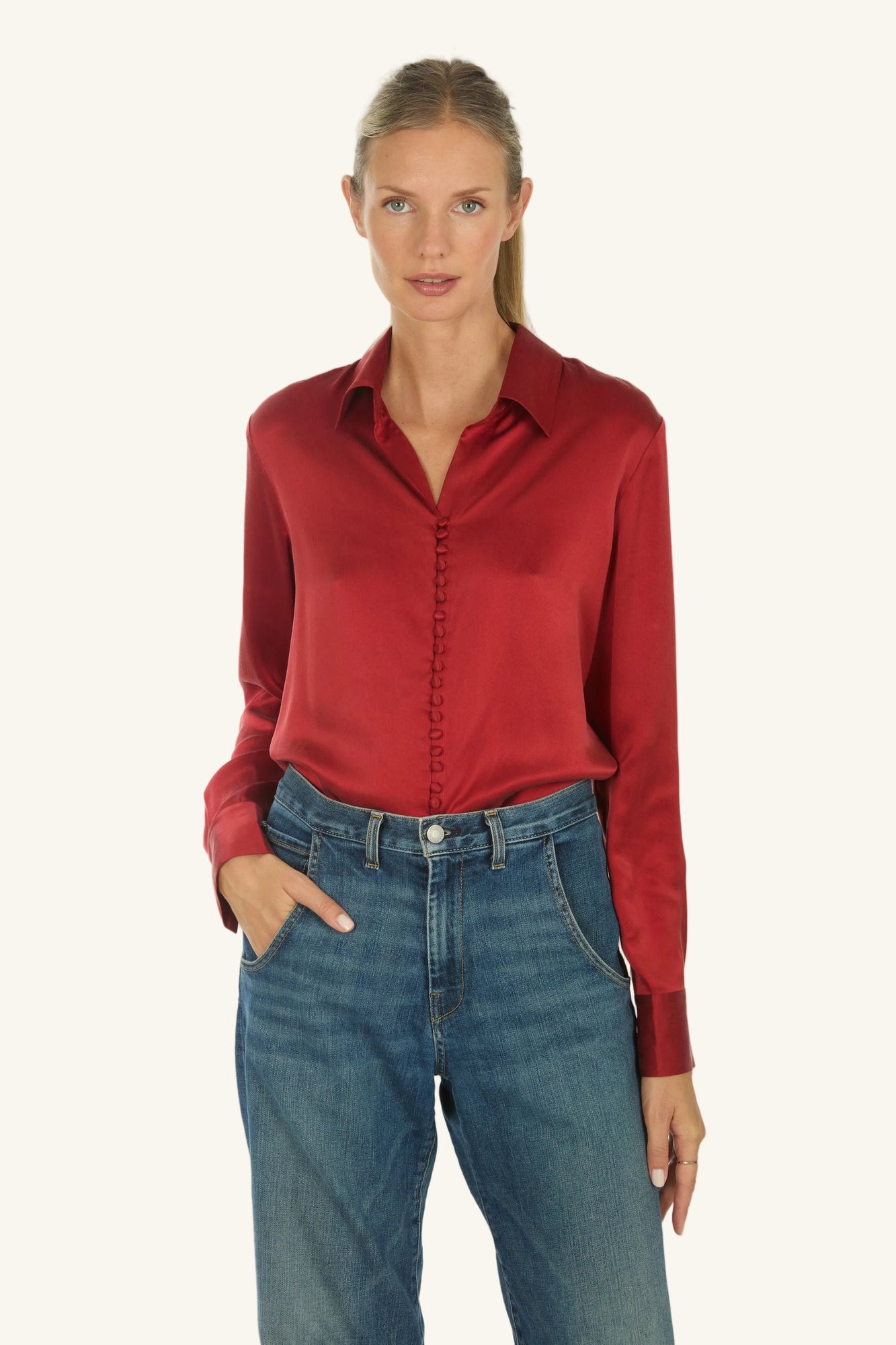 Joanne Blouse | Orange Red