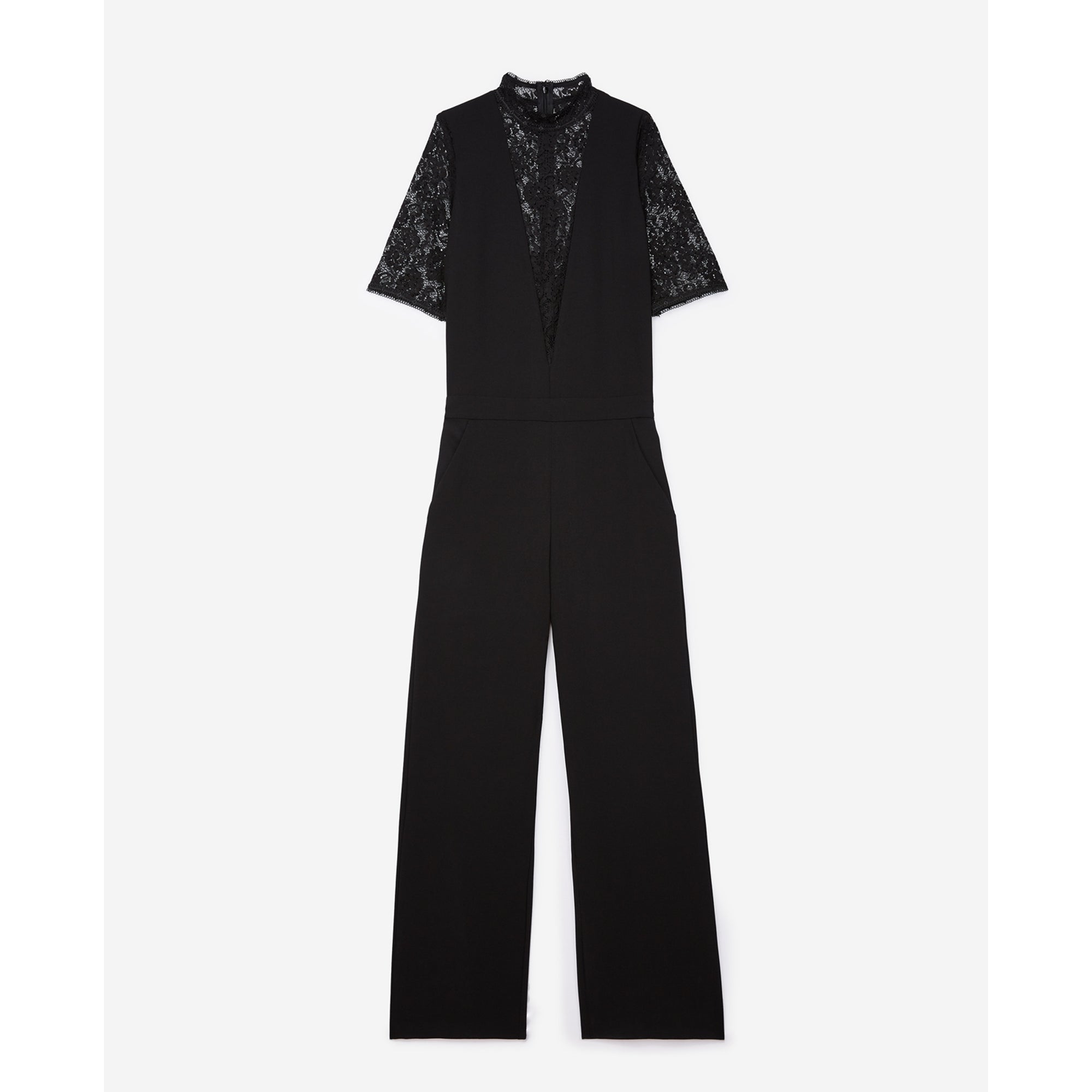 Jumpsuit With Lace Details | Women | Black