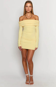 Junie Long Sleeve Mini Dress | Yellow