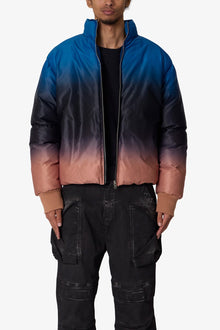 Jupiter Ombre Puffer Jacket | Blue x Pink
