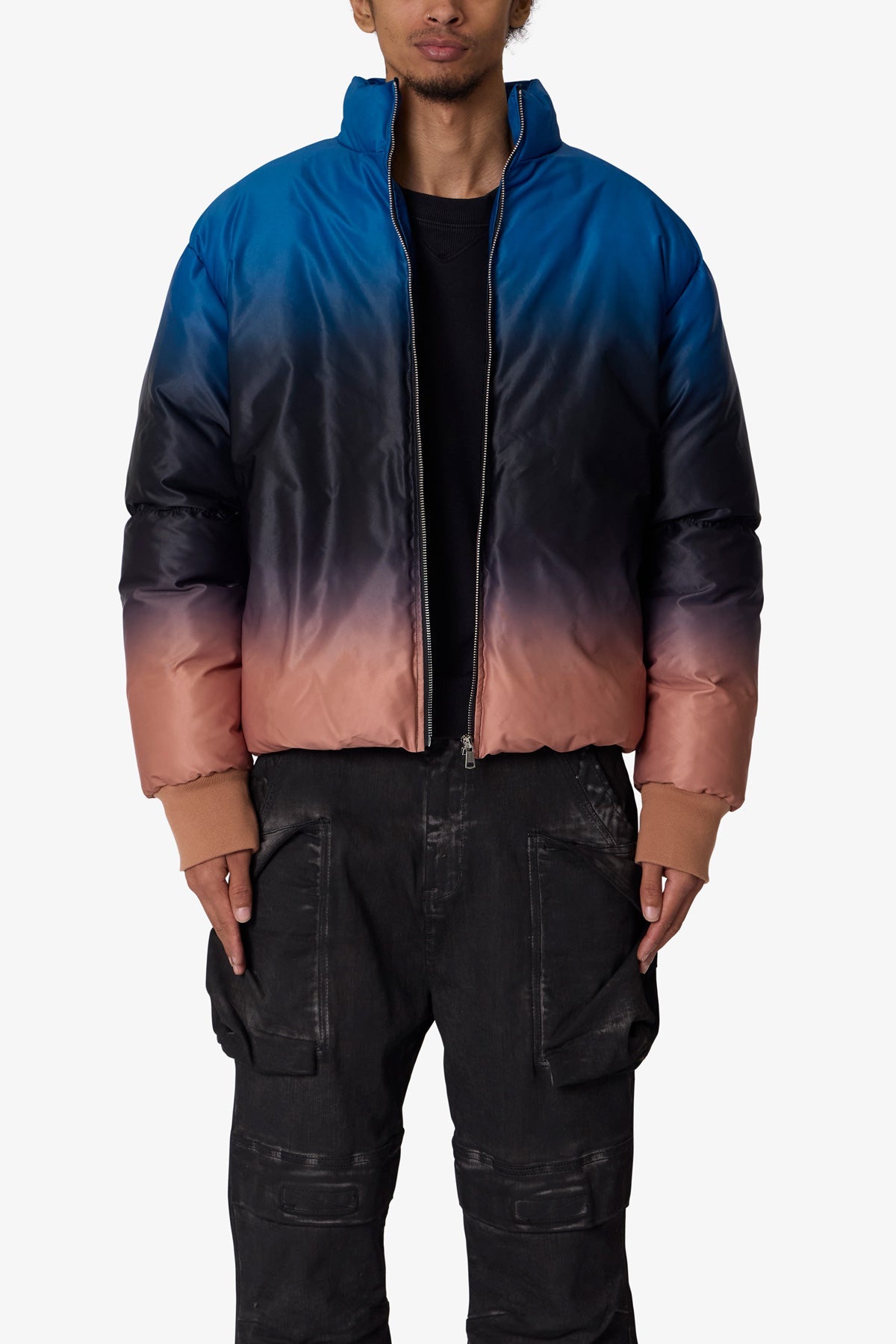 Jupiter Ombre Puffer Jacket | Blue x Pink