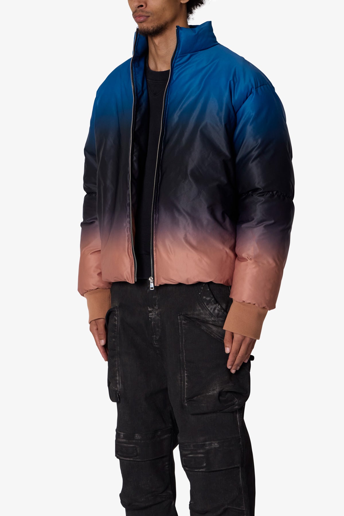 Jupiter Ombre Puffer Jacket | Blue x Pink
