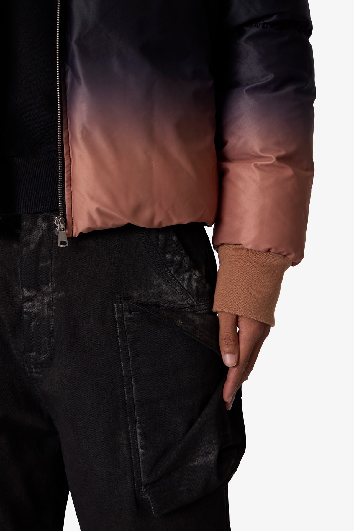 Jupiter Ombre Puffer Jacket | Blue x Pink