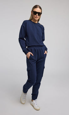 Chandra Fleece Sweatpants | French Navy