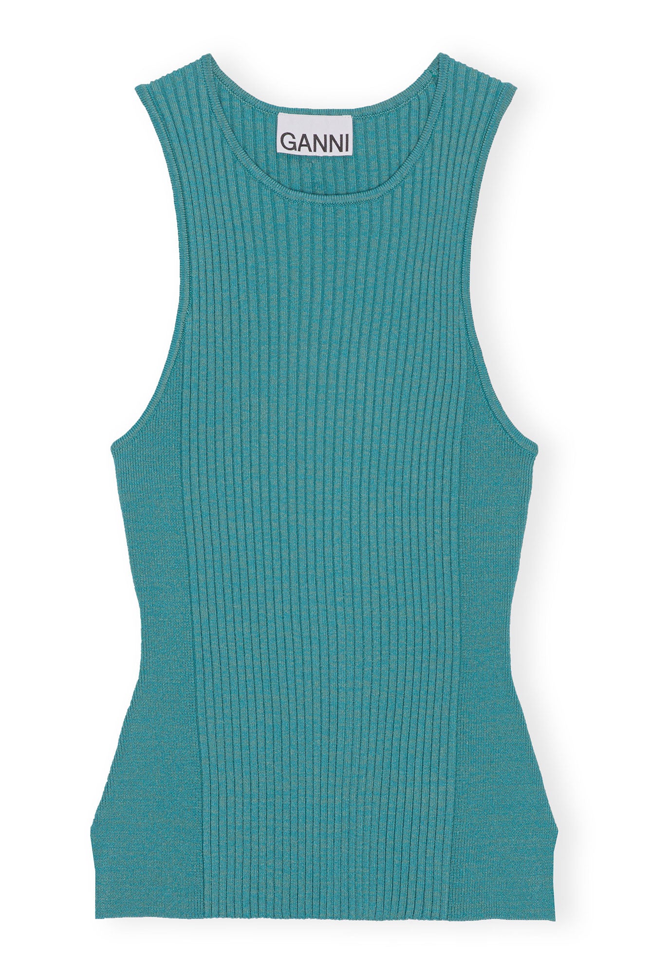 Melange Sleeveless Top | Lagoon