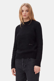Brushed Alpaca O-Neck | Black