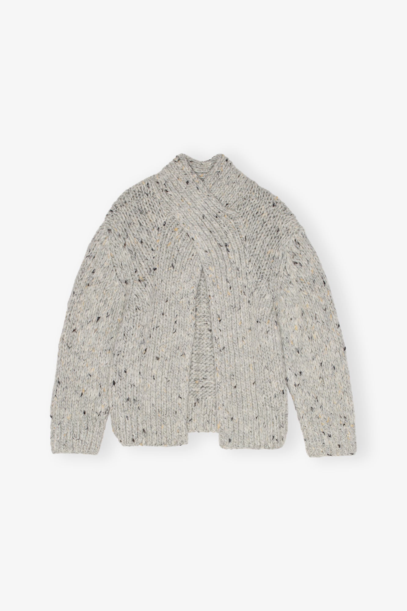 Chunky Marled Handknit Open Back Pullover | Paloma Melange