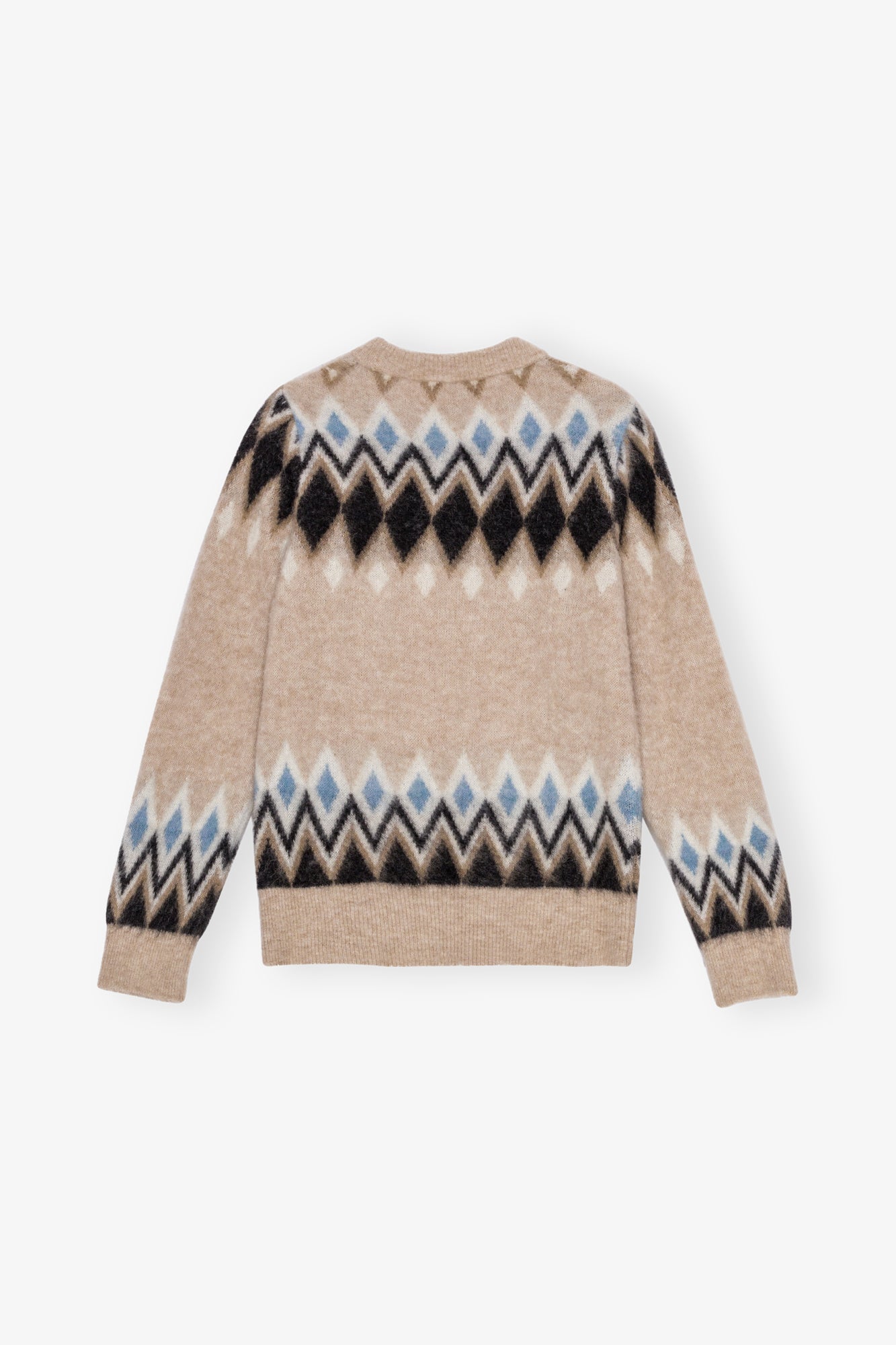 Fine Brushed Alpaca O-Neck | Latte