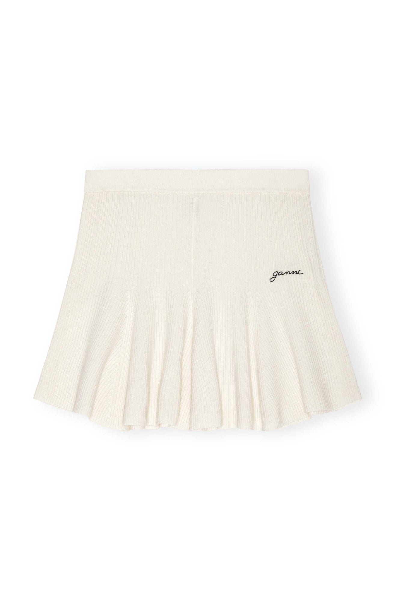 Cashmere Mix Mini Skirt | Egret