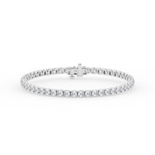 Womens | Tennis Bracelet | 14K White Gold | 8.25 CTW Cushion Cut Lab Grown Diamond | G-VS-SI1