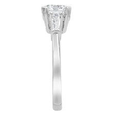 Womens | Solitaire Engagement Ring | 14K White Gold | 1.75 CTW Baguette Cut Lab Grown Diamond | G-VS-SI1