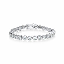 Womens | Tennis Bracelet | 14K White Gold | 12 CTW Round Cut Lab Grown Diamond | F-VS