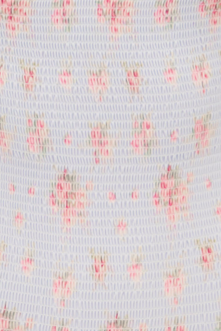 Saoirse Floral Smocked Triangle Bikini | Skylight Blue