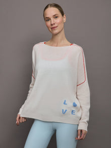 Love is All Around You Sweater | White