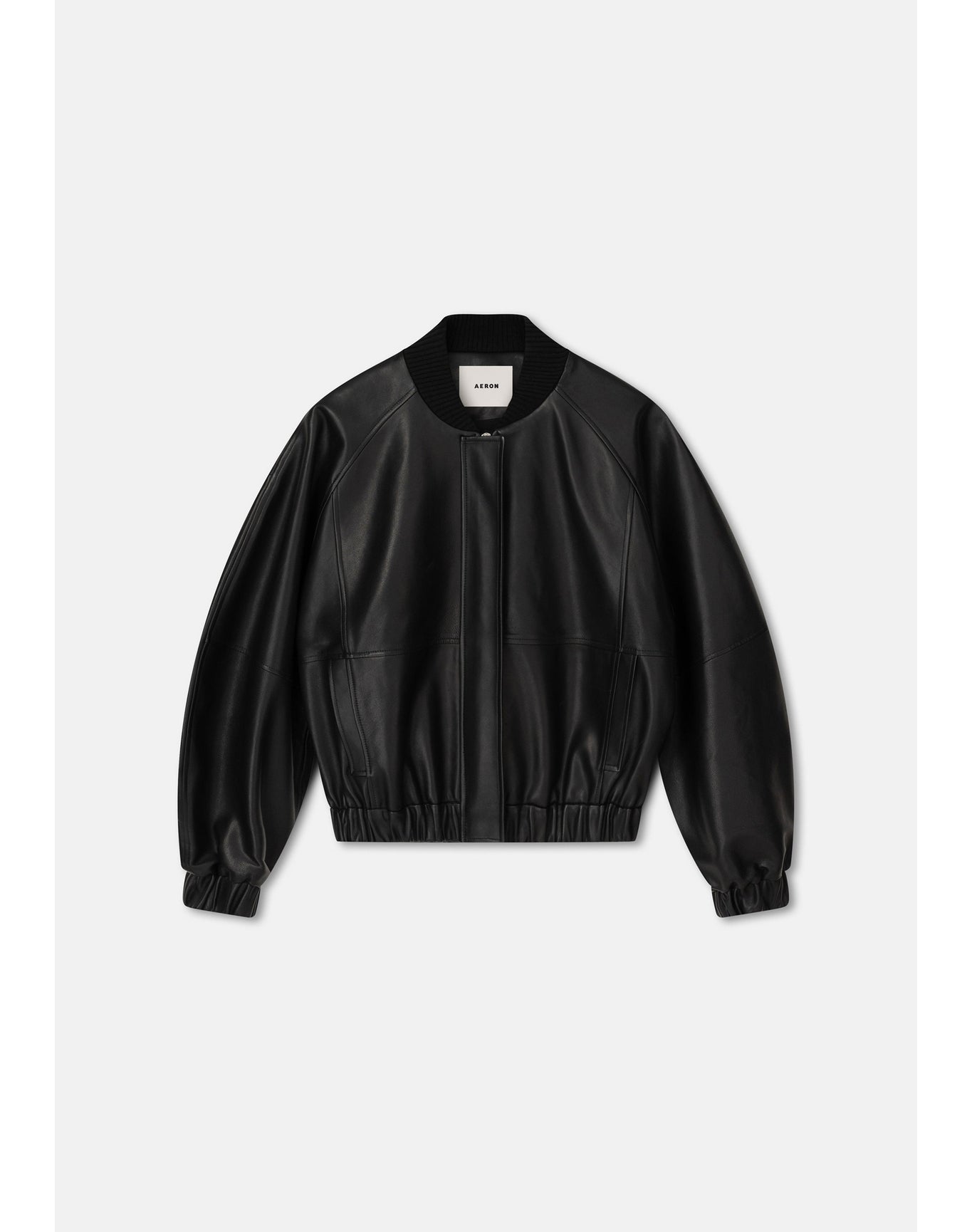 Kelly | Leather Bomber Jacket | Black