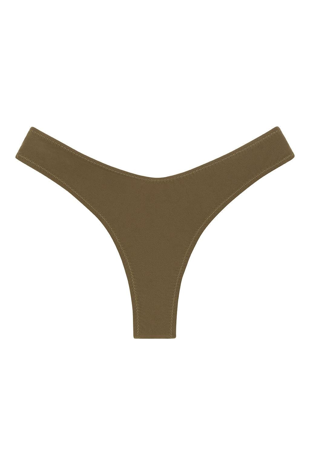 Added Coverage Lulu (Zig-Zag Stitch) Bikini Bottom | Khaki