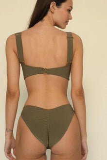 Added Coverage Lulu (Zig-Zag Stitch) Bikini Bottom | Khaki