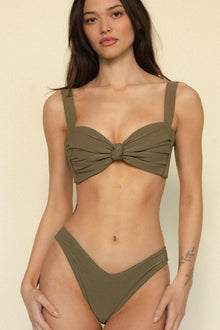 Added Coverage Lulu (Zig-Zag Stitch) Bikini Bottom | Khaki
