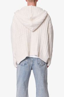 Knit Zip Up Hoodie | Off White
