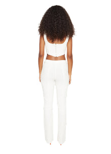 Womens | Knit Seamed Pants | White