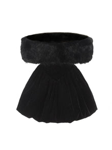 Candice Velvet Dress Set | Black