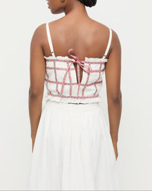 Color: Cream/Red Ribbon