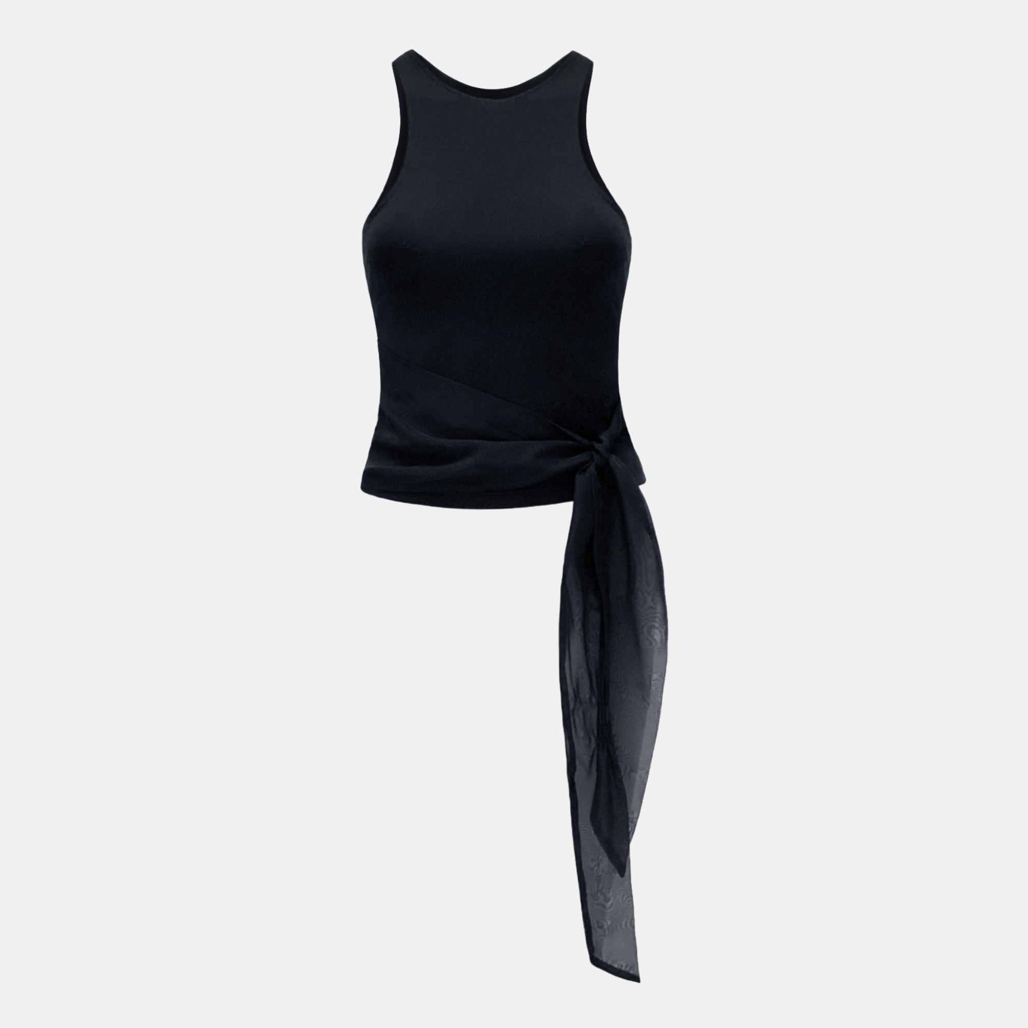 OW Collection LANA Tie Top Account 002 - Black Caviar