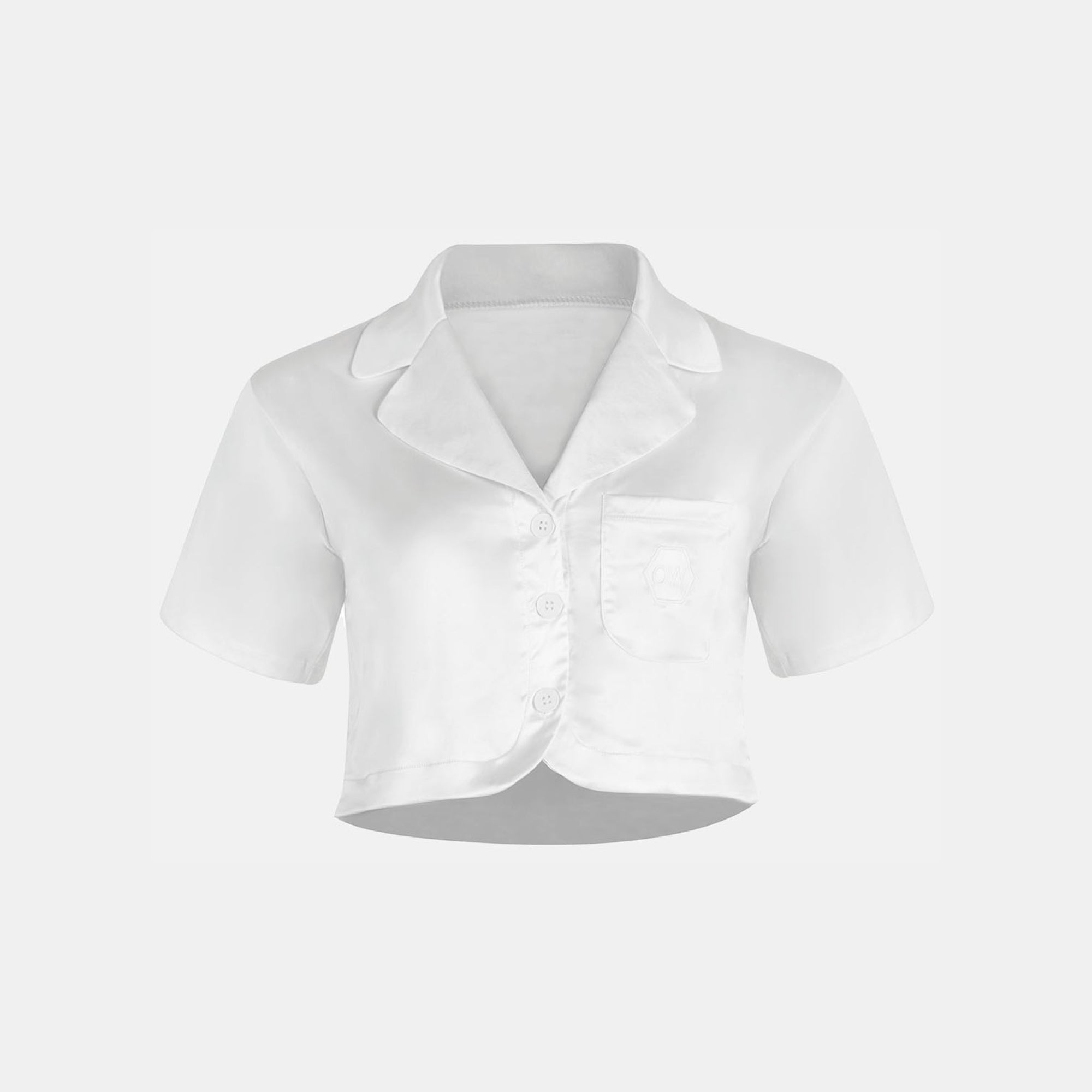 OW Collection LEMONGRASS Crop Shirt Shirt 001 - White