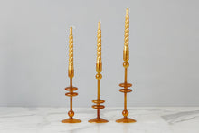 Lacquered Twisted Taper Candles | Gold | Set of 6