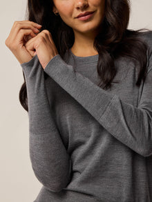 Women | Leith Crewneck Sweater | Grey Heather