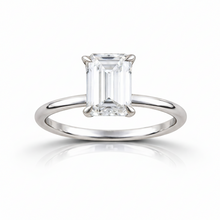 1.90 CT Emerald/Round Lab-Grown Diamond - II | Engagement Ring | 14K White Gold | G Color | VS Clarity