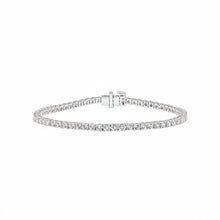 Womens | 3.00 CT Round Cut Lab Grown Accent Diamond | Tennis Bracelet | Sterling Silver | G-SI