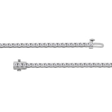 Womens | 3.00 CT Round Cut Lab Grown Accent Diamond | Tennis Bracelet | Sterling Silver | G-SI