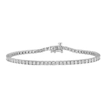 Womens | 0.75 CT Round Cut Lab Grown Accent Diamond | Large Tennis Bracelet | Sterling Silver | I-I1