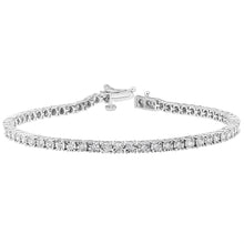 Womens | 1.00 CT Round Cut Lab Grown Accent Diamond | Tennis Bracelet | Sterling Silver | I-I1