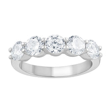 2.00 CT Round Lab-Grown Diamond | Band Ring | 14K White Gold | F Color | VS Clarity