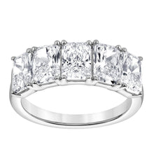 3.75 CT Radiant Lab-Grown Diamond | Wedding Band Ring | 14K White Gold | G Color | SI Clarity