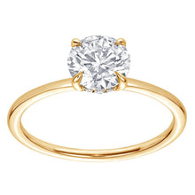 1.00 CT Round Lab-Grown Diamond | Solitaire Ring | 14K Yellow Gold | G Color | VS Clarity