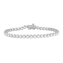 Womens | 3.00 CT Round Cut Lab Grown Accent Diamond | Tennis Bracelet - II | Sterling Silver | I-I1