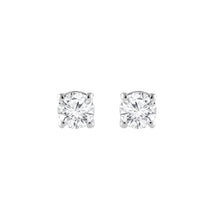 Womens | 0.25 CT Round Cut Lab Grown Diamond | Stud Earrings | 10K White Gold | J-SI-I1