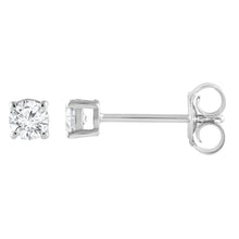 Womens | 0.25 CT Round Cut Lab Grown Diamond | Stud Earrings | 10K White Gold | J-SI-I1