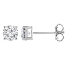 Womens | 1.00 CT Round Cut Lab Grown Diamond | Stud Earrings | 10K White Gold | J-SI-I1