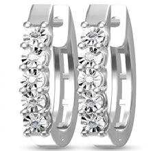 Womens | 0.20 CT Round Cut Lab Grown Diamond | Single Row Hoop | Yellow Gold Flashed Silver | J-K-I1/I2