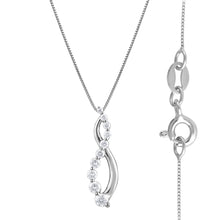 Womens | 0.25 CT Round Cut Lab Grown Diamond | Infinity Pendant Necklace | Sterling Silver | H-I-SI-I1
