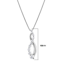 Womens | 0.25 CT Round Cut Lab Grown Diamond | Infinity Pendant Necklace | Sterling Silver | H-I-SI-I1