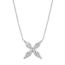 Womens | 0.20 CT Round Cut Lab Grown Diamond | Floral Pendant Necklace | Sterling Silver | H-I-SI-I1