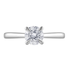 Womens | 0.75 CT Round Cut Lab Grown Diamond | Solitaire Engagement Ring | 10K White Gold | J-SI-I1