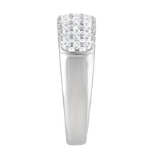 Womens | 1.00 CT Round Cut Lab Grown Diamond | Cluster Engagement Ring | Sterling Silver | H-I-SI-I1