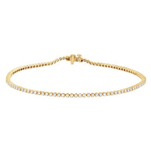 1.94 CT Round Lab-Grown Diamond | Bracelet | 18K Yellow Gold | F Color | VS Clarity