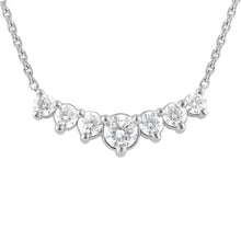 Womens | 1.00 CT Round Cut Lab Grown Diamond | Rivera Necklace | Sterling Silver | J-K-I1/I2